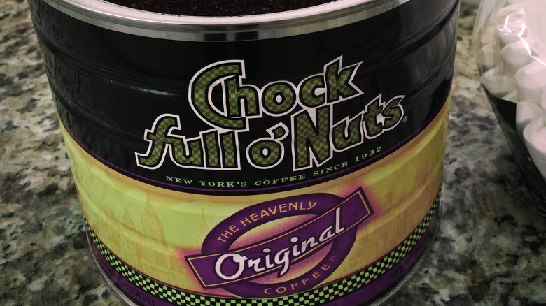 a Chock Full o' Nuts coffee can