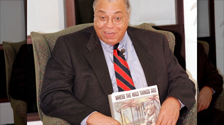 james earl jones with a book