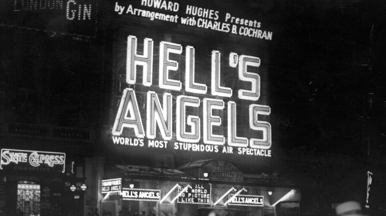 Hell's Angels movie title on marquee