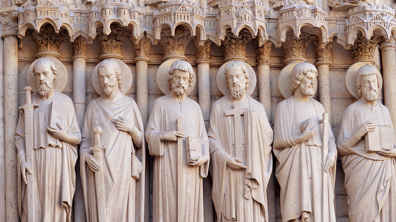 Relief of several saints