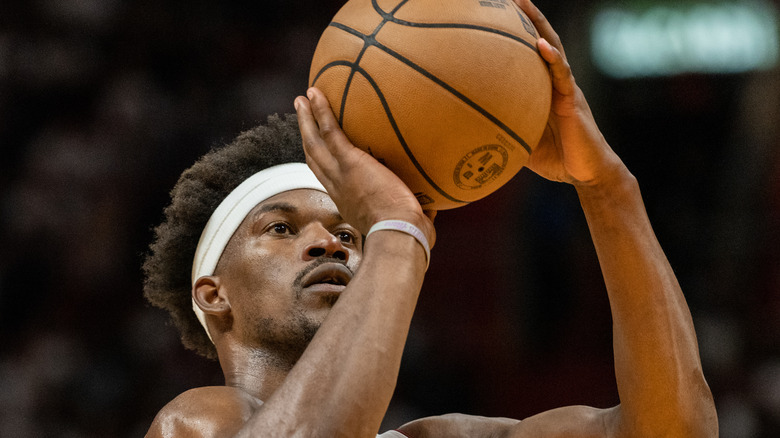 Jimmy Butler taking a free throw