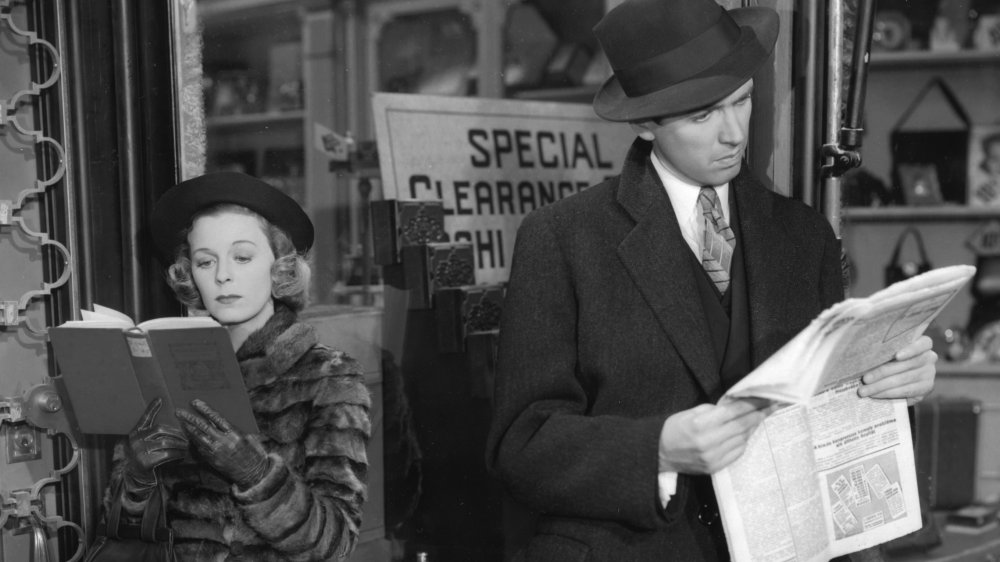 Margaret Sullavan as Klara Novak and Jimmy Stewart as Alfred Kralik in The Shop Around the Corner