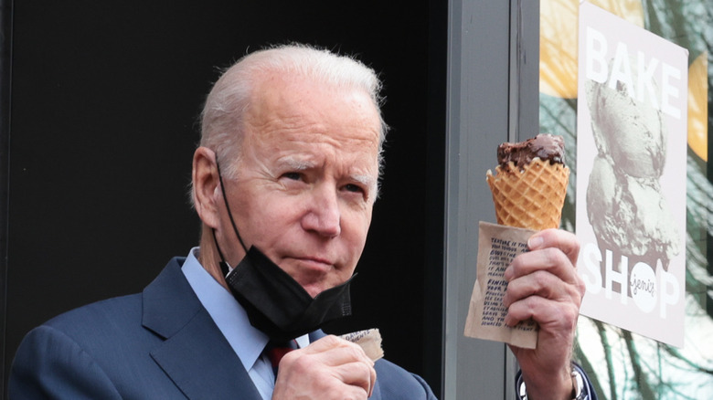 Joe Biden eating ice cream