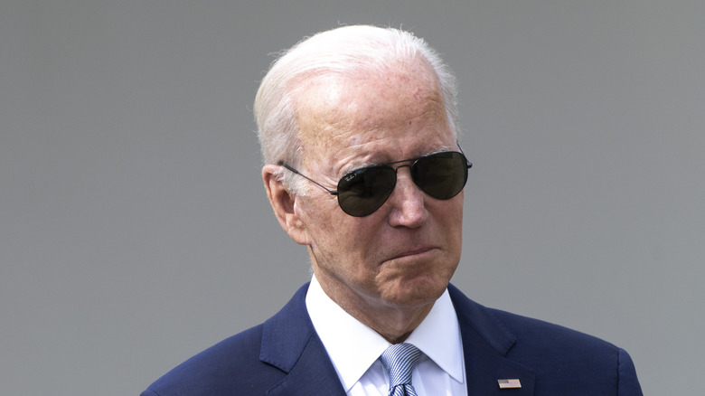 Joe Biden with aviator sunglasses