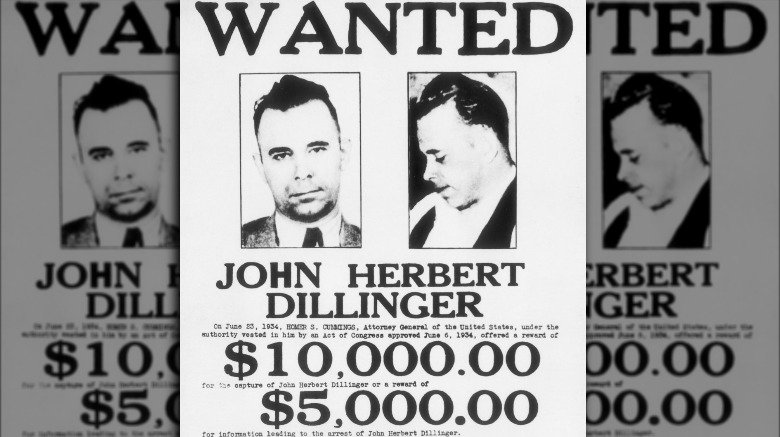 Dillinger wanted poster