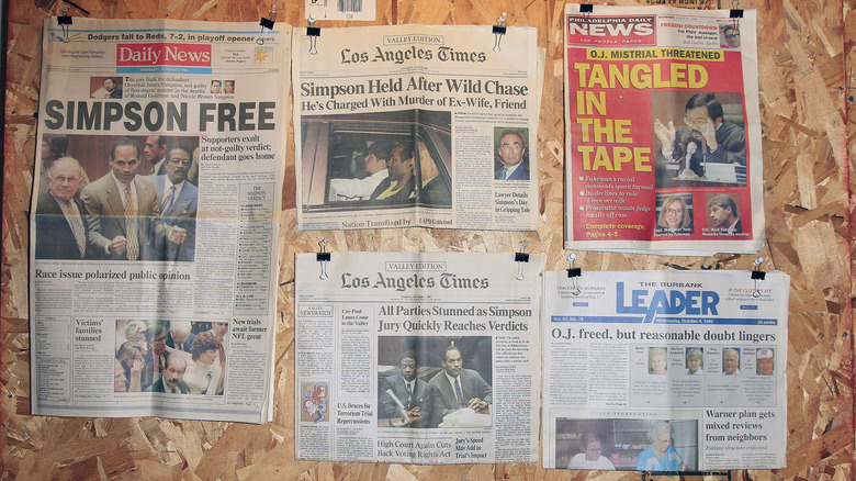 O.J. Simpson trial newspapers