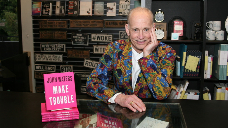 John Waters at a book signing for "Make Trouble."