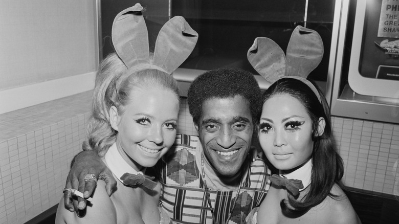 Sammy Davis Jr. with Playboy bunnies