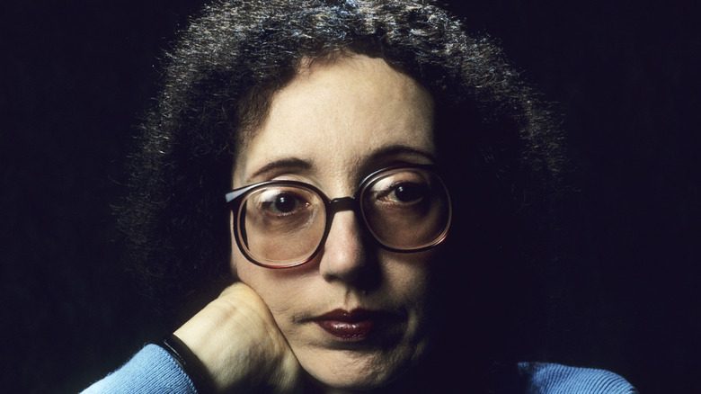 Joyce Carol Oates wearing glasses