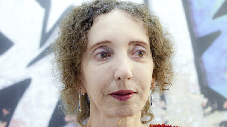 Joyce Carol Oates looking to side