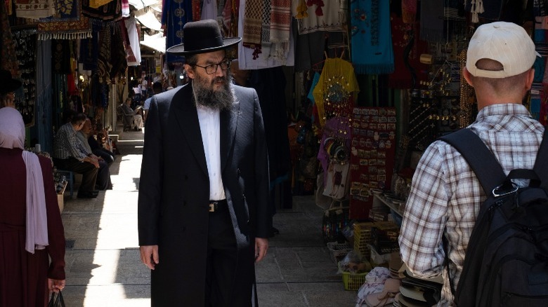 Orthodox Jew walking in Israel