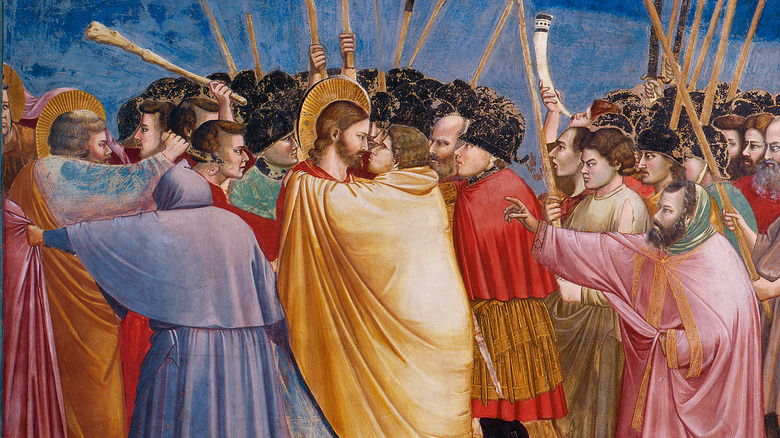 Judas kisses Jesus Giotto fresco