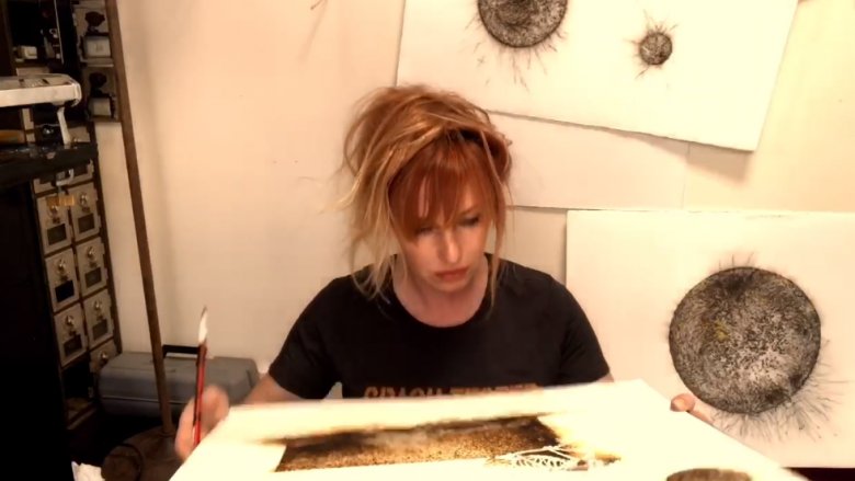 Kari Byron making art