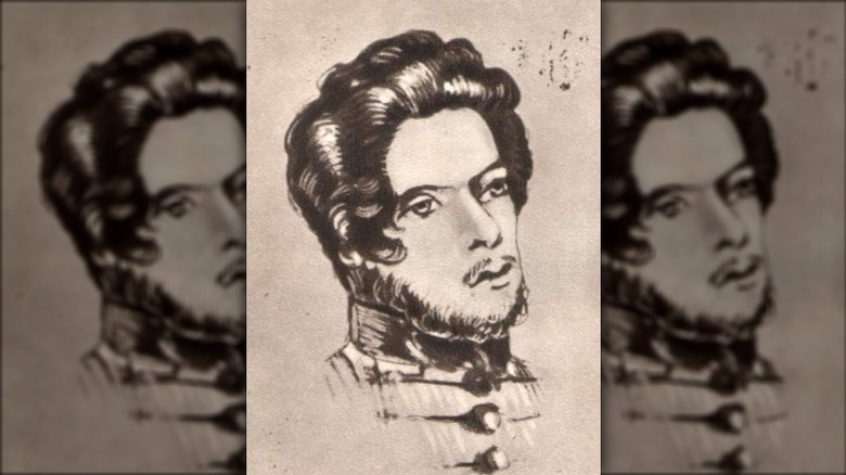 Drawing of Karl Marx as a student at Bonn University