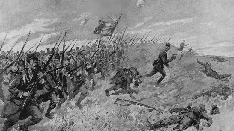 French bayonette charge during World War I