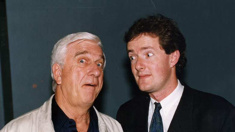 Leslie Nielsen with Piers Morgan