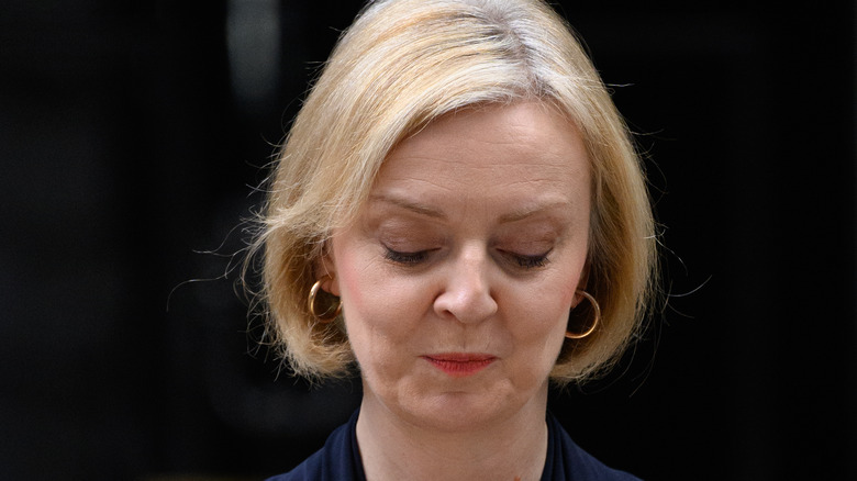 Liz Truss resigning