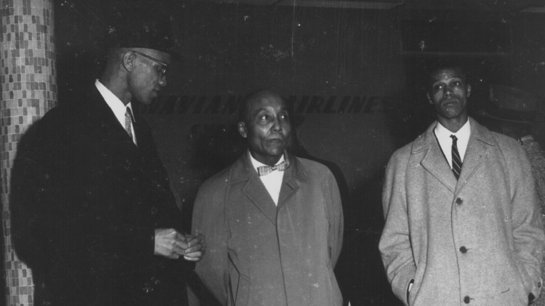 Malcolm X, Elijah Muhammad, Louis Farrakhan 