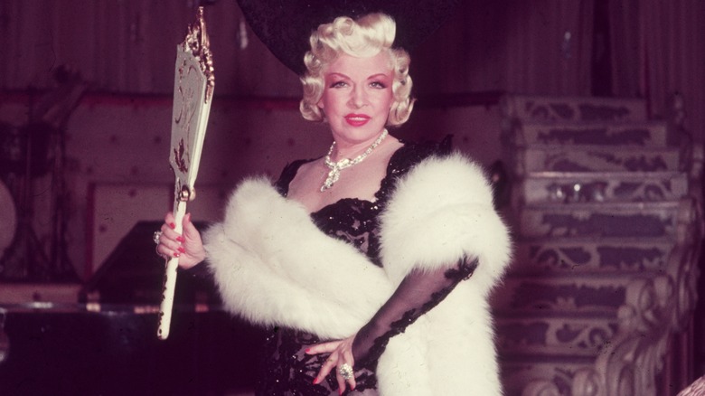 Mae West white fur mirror