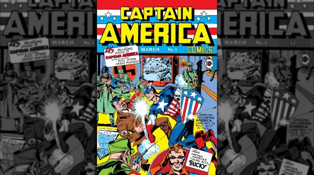 The cover of the first issue of Captain America.