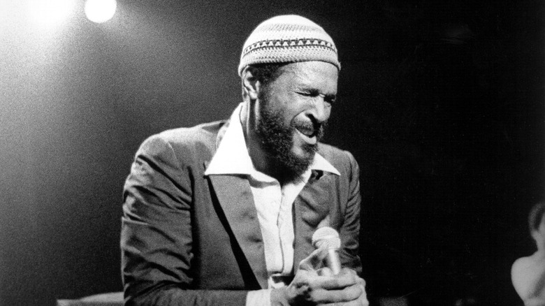 Marvin Gaye wearing hat