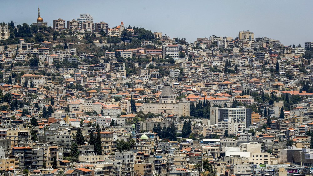 wide shot of Bethlehem, Israel