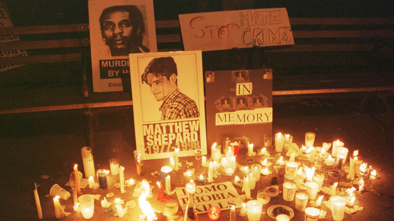 A candlelight vigil for Matthew Shepard