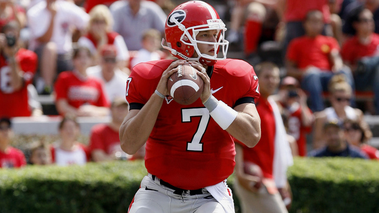 Matthew Stafford looks to pass