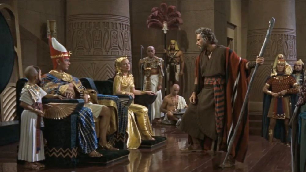 Charlton Heston and Yul Brenner in The Ten Commandments, Moses