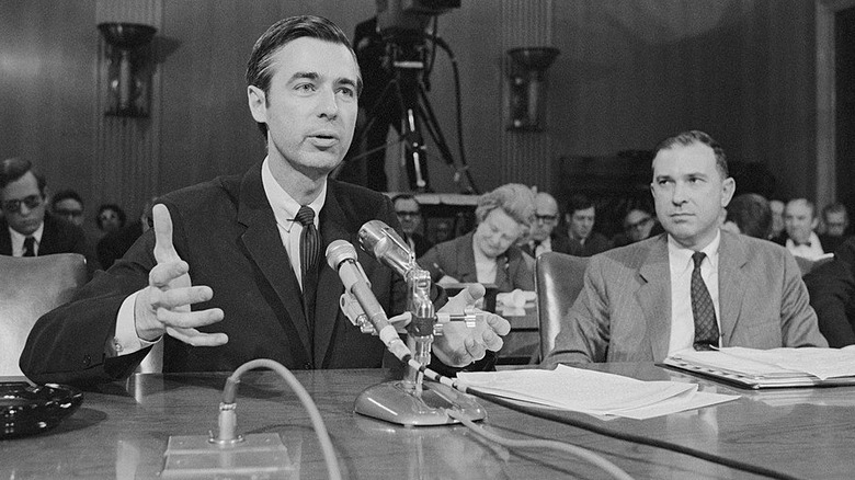 Fred Rogers speaking before the Senate