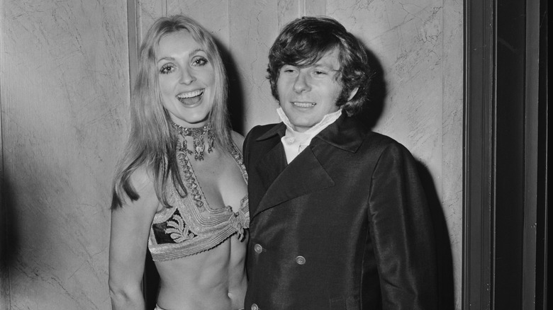 Sharon Tate and Roman Polanski, both smiling