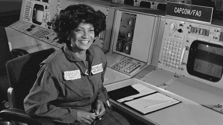 Nichelle Nichols as a NASA recruiter