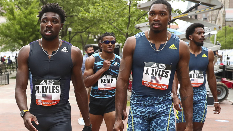 Noah Lyles (left) with brother Josephus