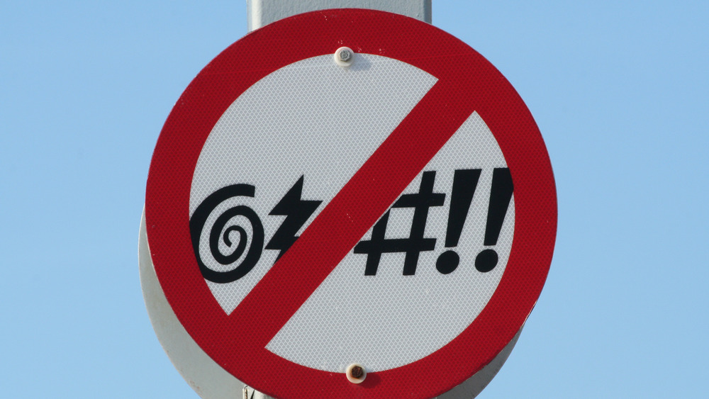 No profanity sign