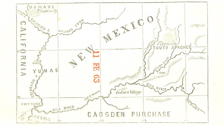 Map from Captivity of the Oatman Girls