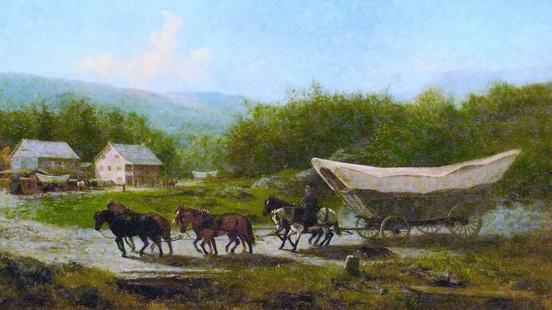  Conestoga Wagon (1883) by Newbold Hough Trotter (1827-1898).