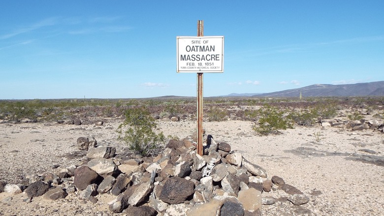 The 1851 Oatman Family Massacre site on Oatman Flats in Dateland, Arizona
