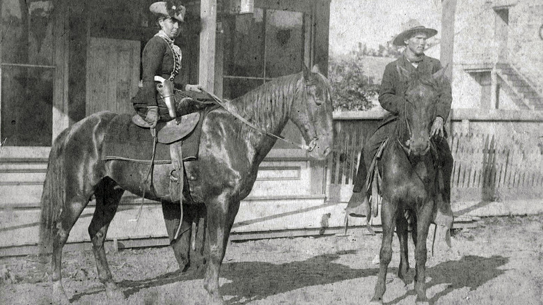 Belle Starr on horse