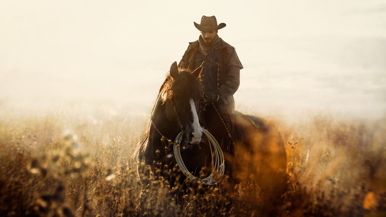 Cowboy riding a horse