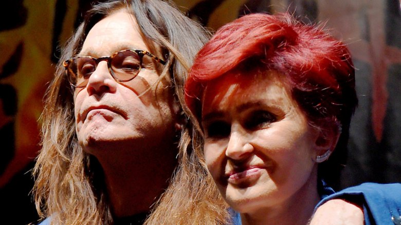 Ozzy and Sharon Osbourne posing together at an event