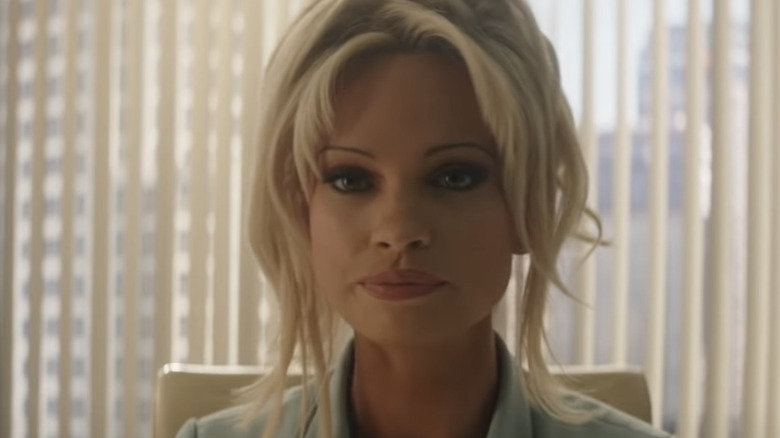 Lily James as Pamela Anderson in Pam and Tommy