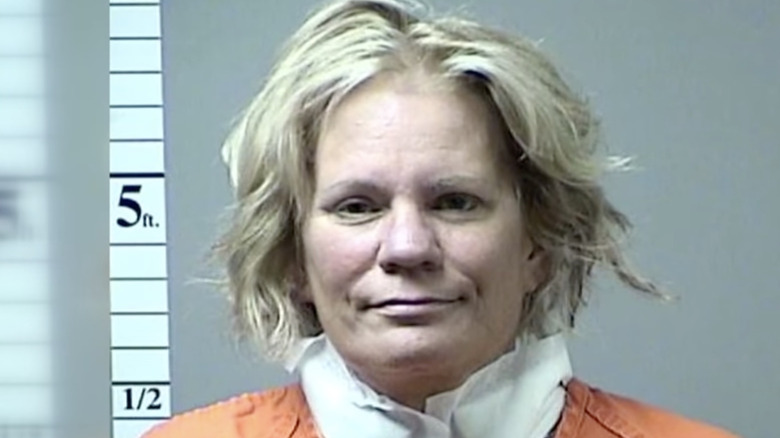 Pam Hupp mugshot after attempting to kill herself with a ballpoint pen