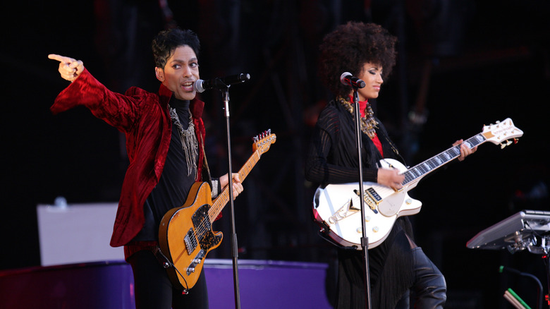 Prince on stage at Sziget festival in Budapest