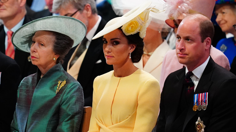 Princess Anne attends church with the Duke and Duchess of Cambridge