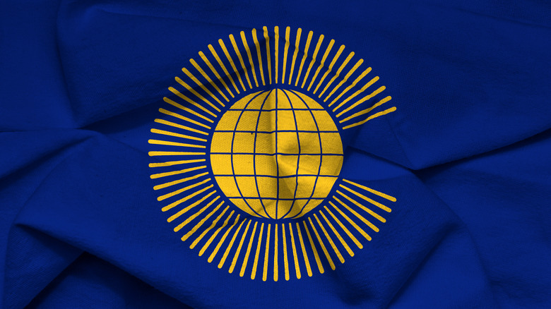 Commonwealth Flag slightly folded