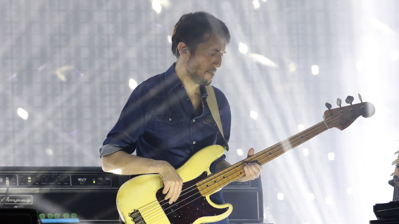 Colin Greenwood playing bass