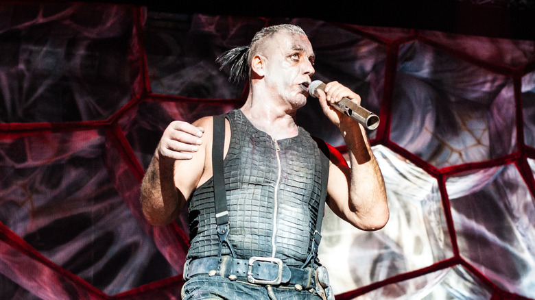 Till Lindemann singing on stage