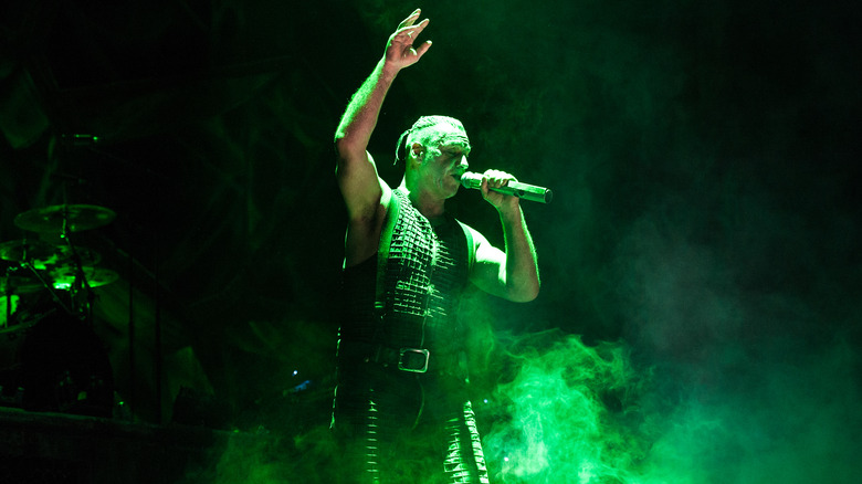 Till Lindemann singing on stage