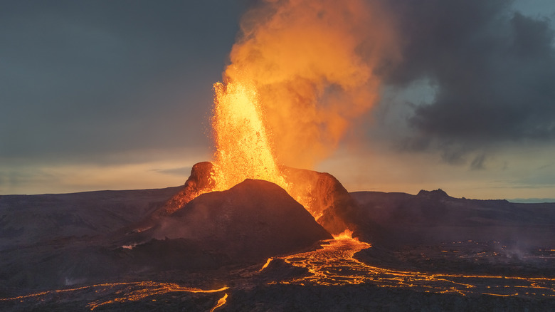 volcano erupting 
