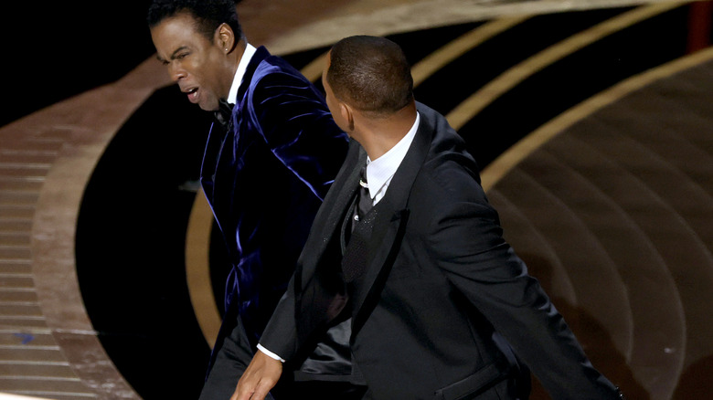 Will Smith slapping Chris Rock